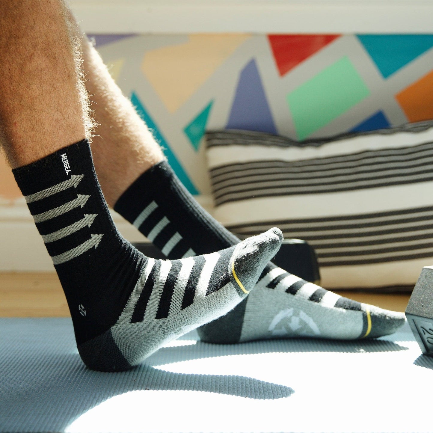 Performance Black Adult Crew Socks