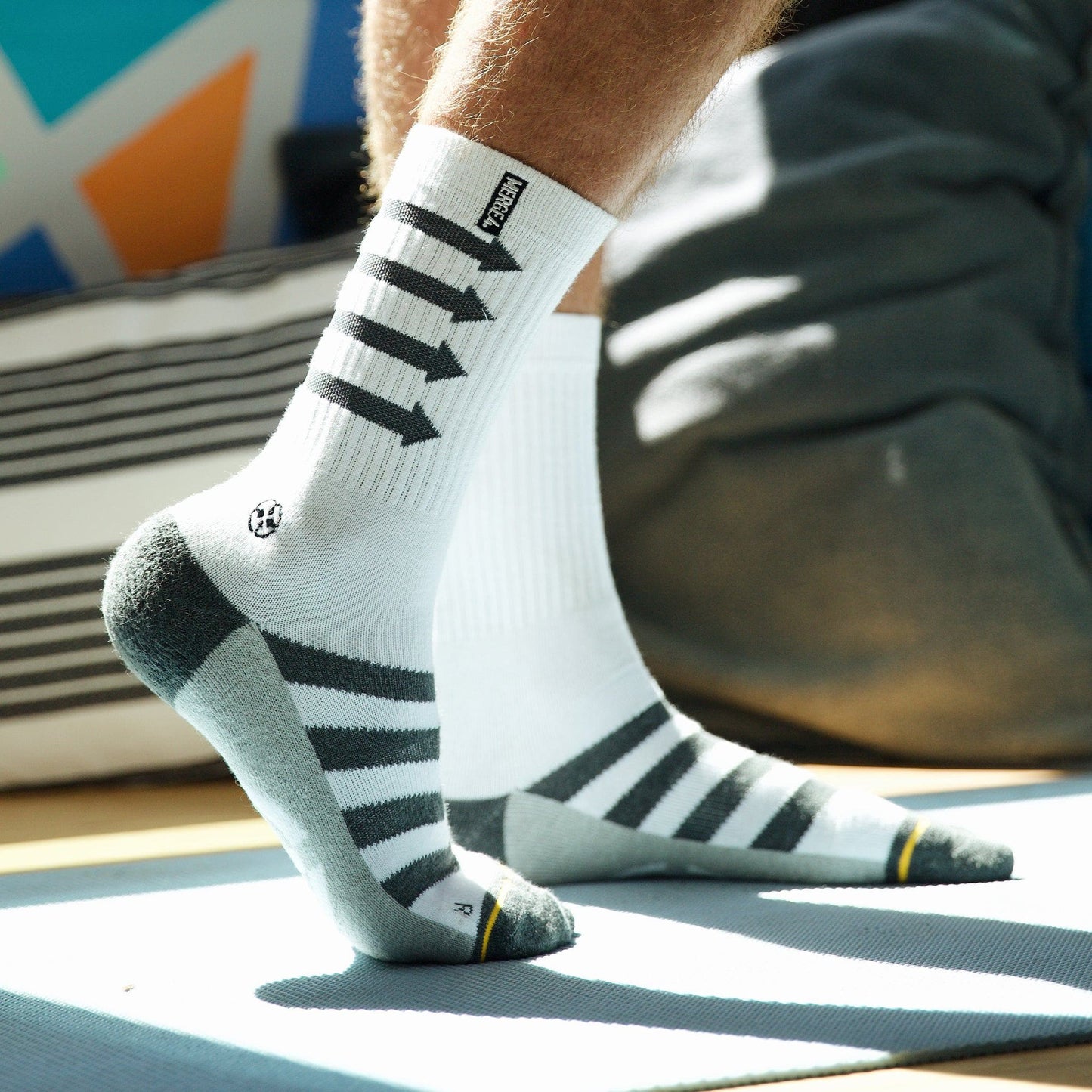 Performance White Adult Crew Socks