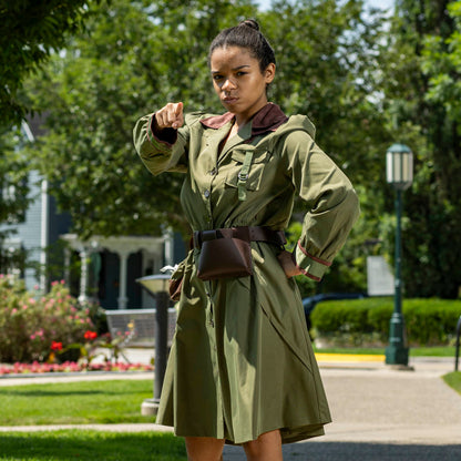 Women's Miss Trunchbull Dress Coat Jacket and Belt Halloween Costume Cosplay