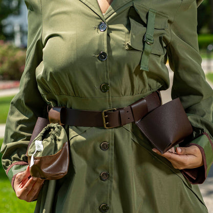 Women's Miss Trunchbull Dress Coat Jacket and Belt Halloween Costume Cosplay