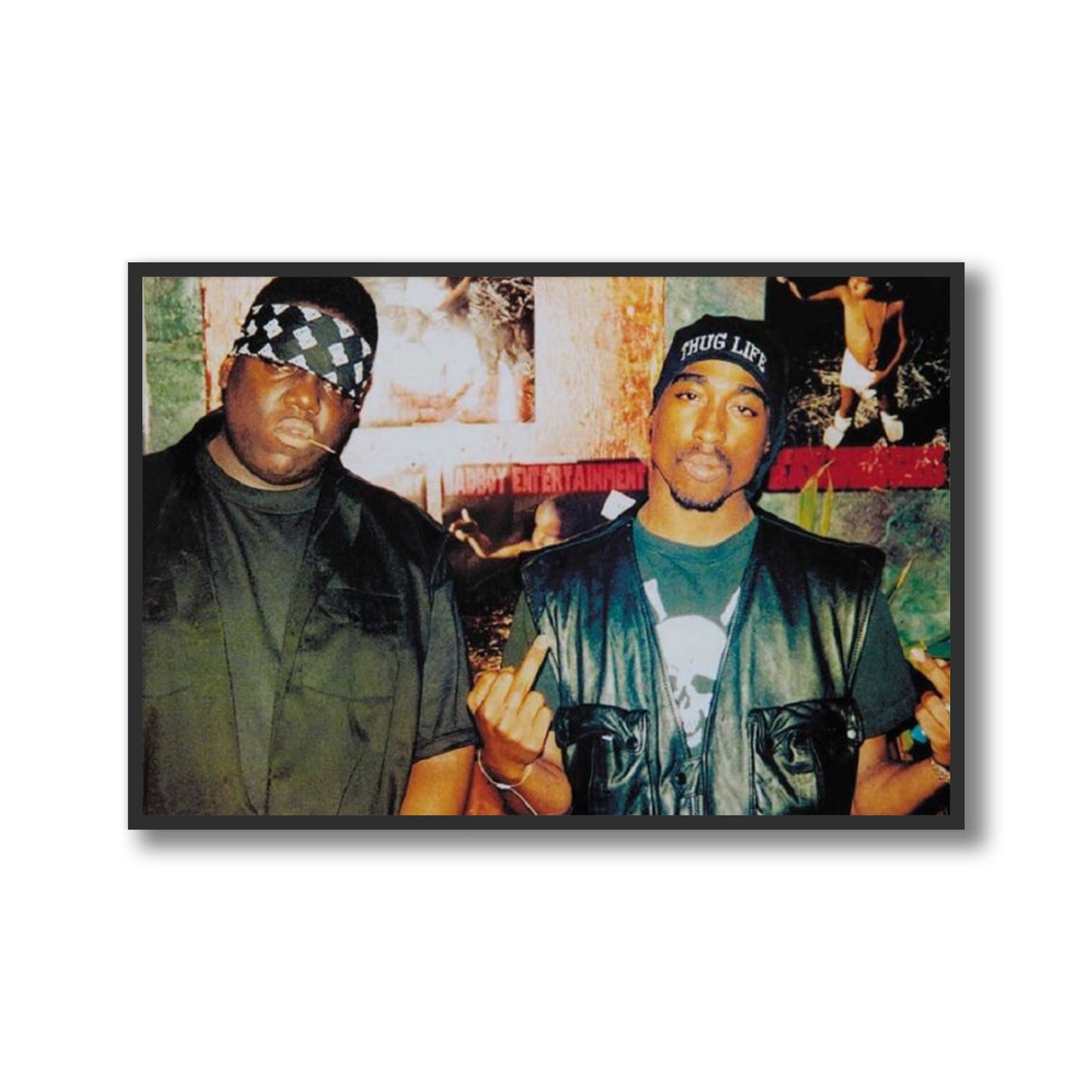 Tupac and Biggie Thug Life Framed Poster