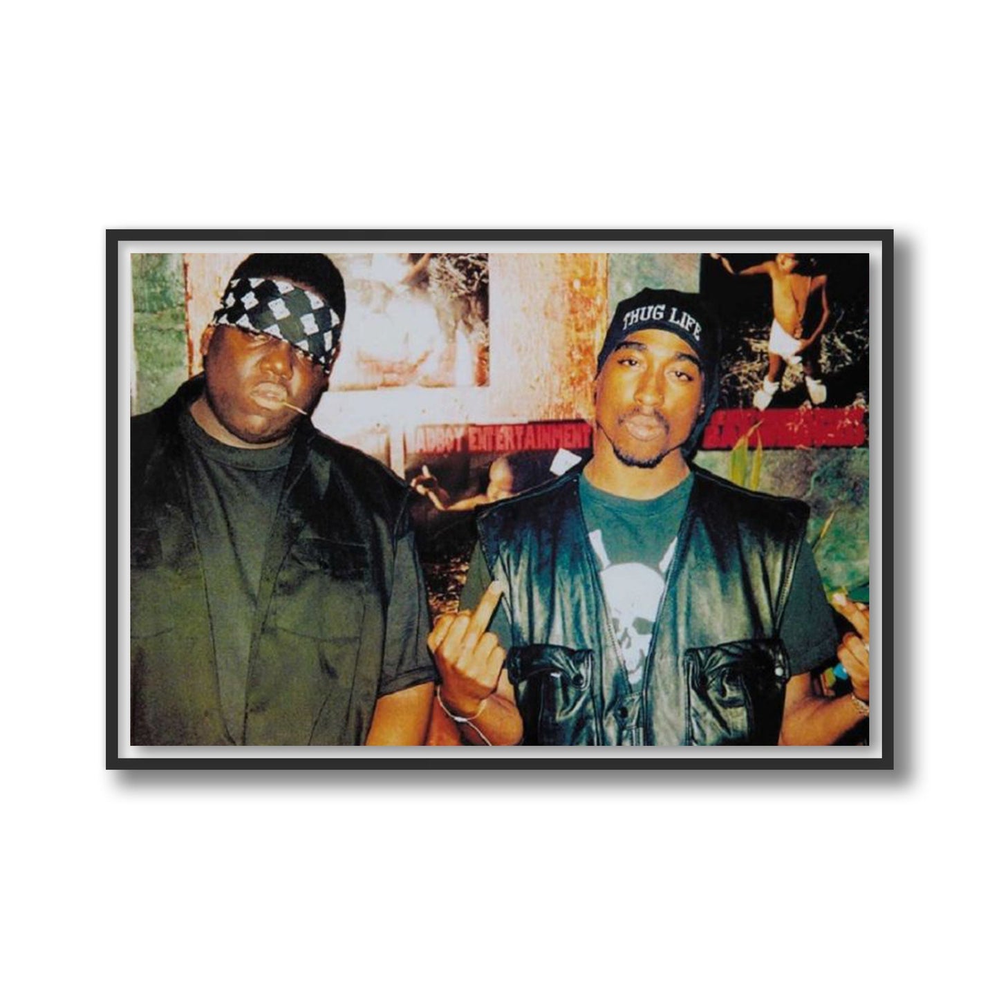 Tupac and Biggie Thug Life Framed Poster