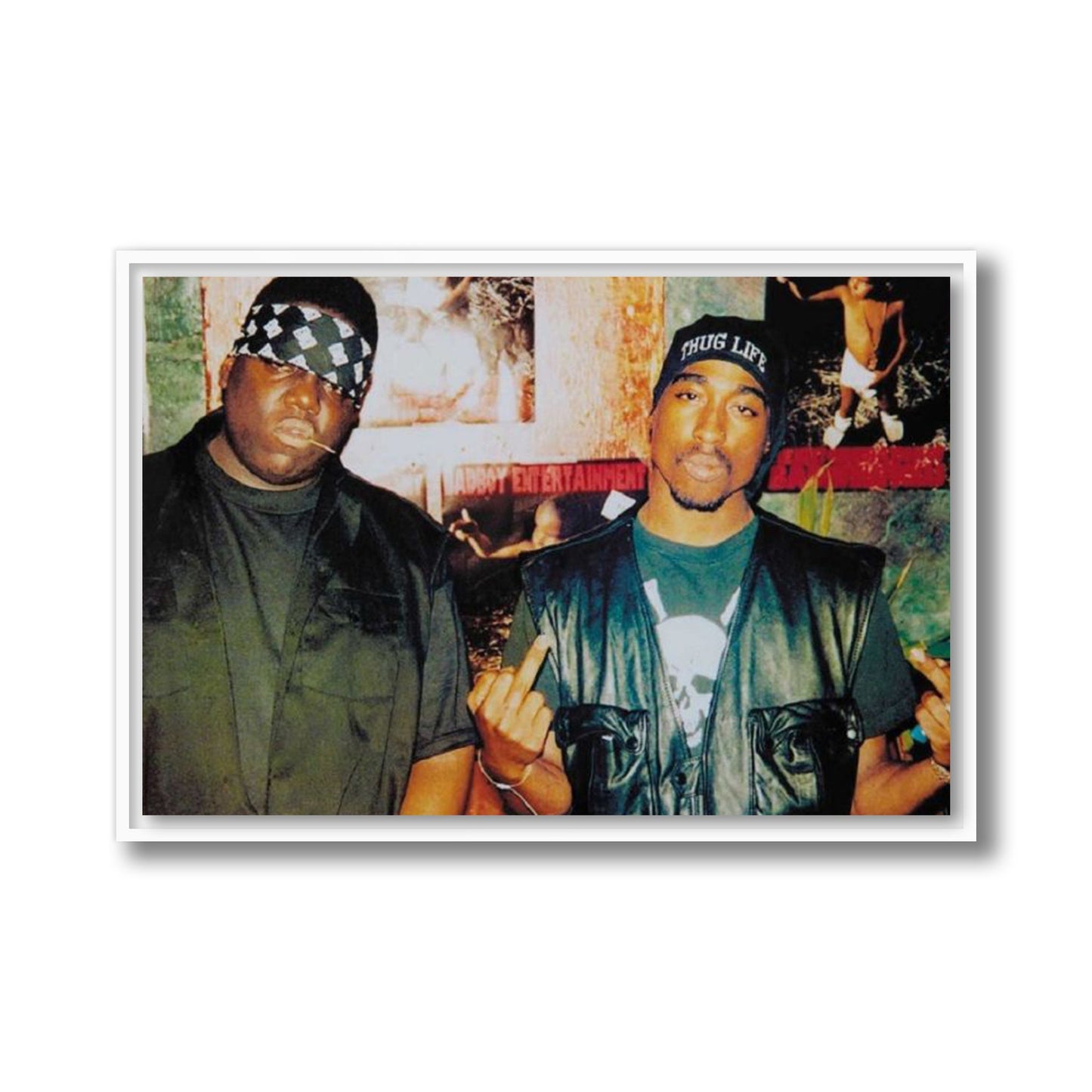 Tupac and Biggie Thug Life Framed Poster