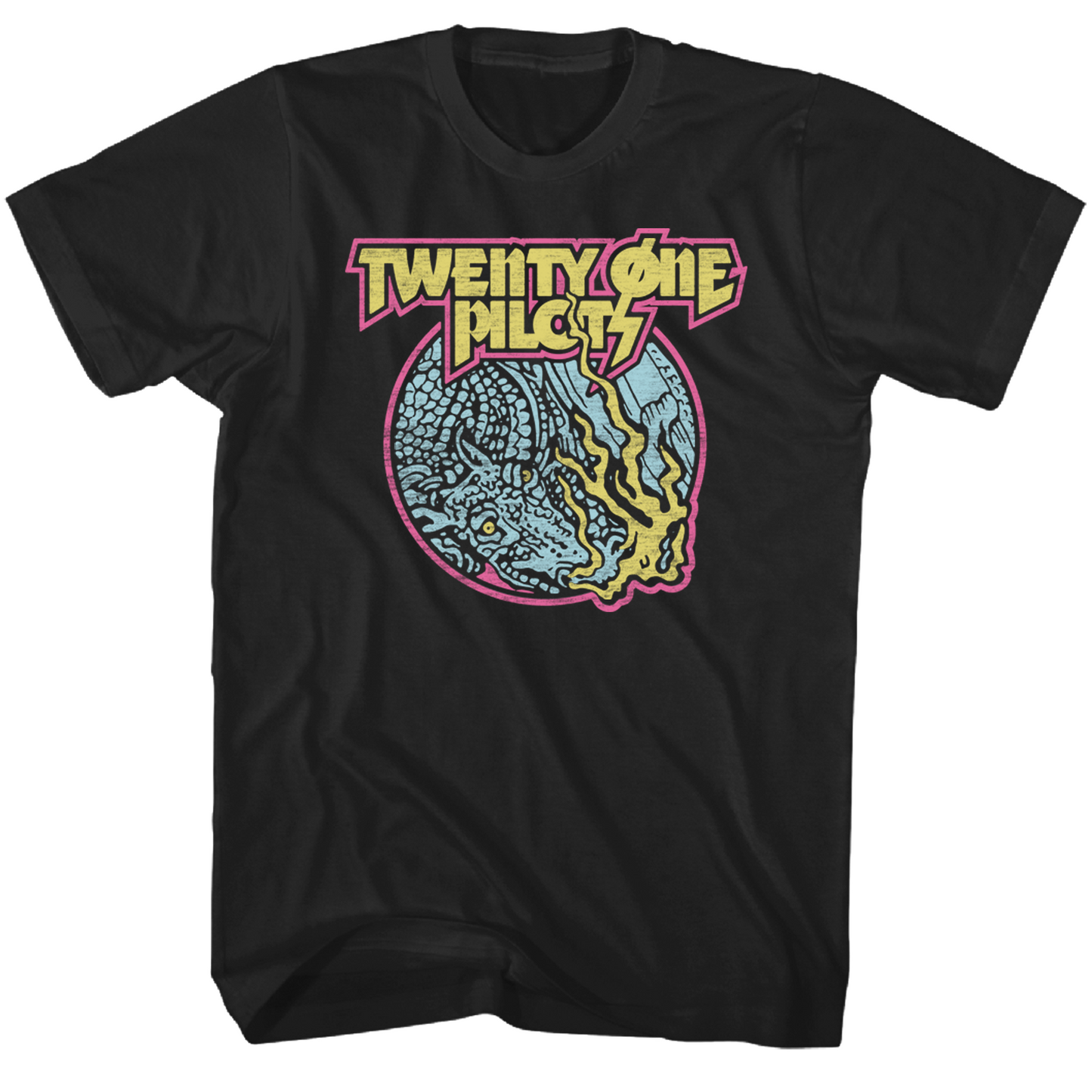 Twenty One Pilots Dragon Flame Mens T Shirt Black