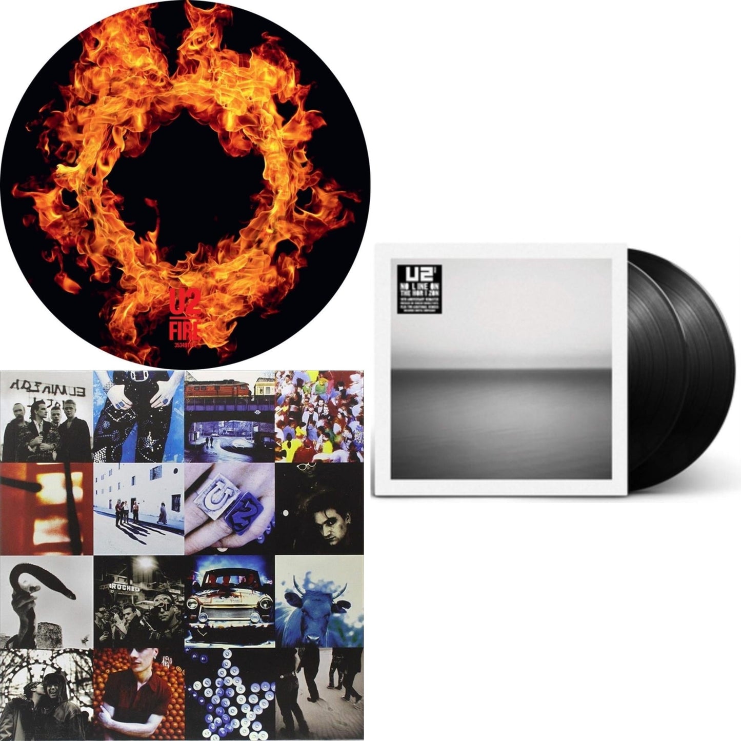U2 - Fire (40Th Anniversary Edition/Picture Disc) & Achtung Baby (180G/2 LP) & No Line On The Horizon (2 LP)