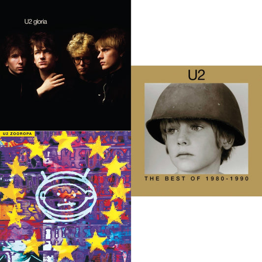 U2 - Gloria (40Th Anniversary/180G/Transparent Yellow LP Vinyl) & Zooropa (Transparent Yellow/2LP) & Best Of 1980-1990 (180G/2 LP)