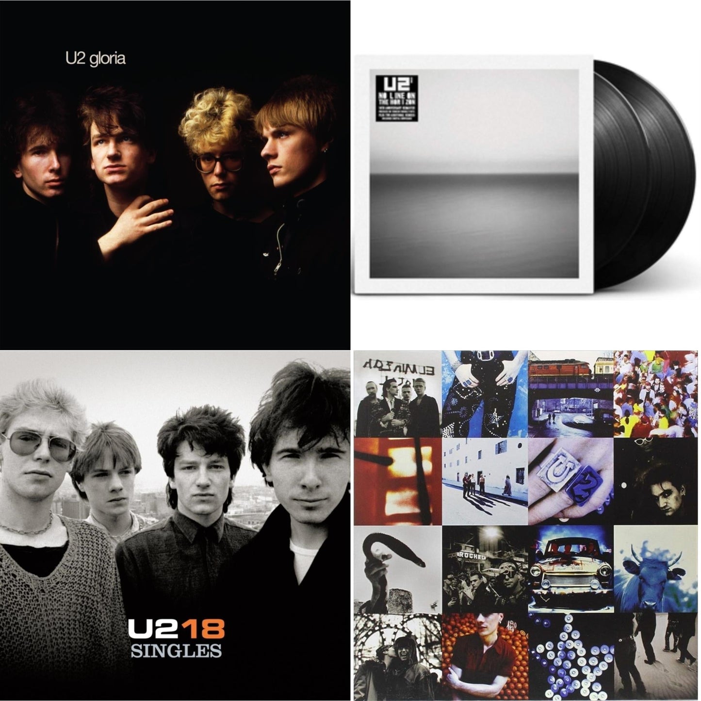 U2 - Gloria (40Th Anniversary/180G/Transparent Yellow LP Vinyl) & U218 Singles & Achtung Baby (180G/2 LP) & No Line On The Horizon (2 LP)