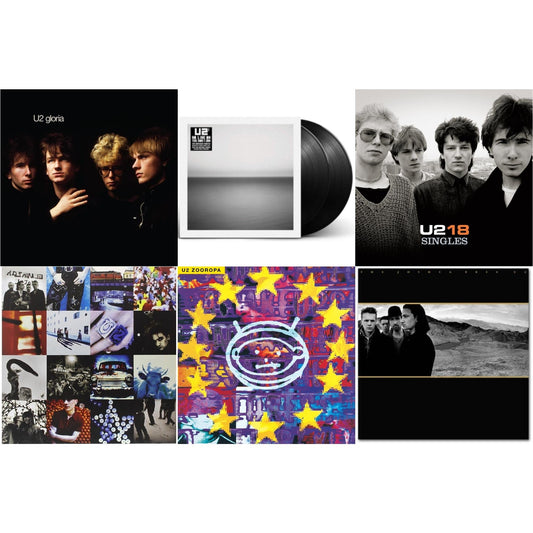 U2 - Gloria (40Th Anniversary/180G/Transparent Yellow LP Vinyl) & Zooropa (Transparent Yellow/2LP) & U218 Singles & Joshua Tree & Achtung Baby (180G/2 LP) & No Line On The Horizon (2 LP)