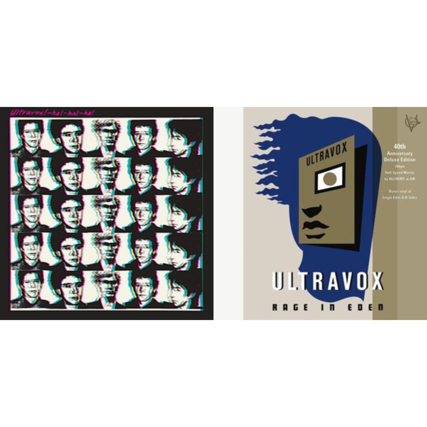 Ultravox - Rage In Eden (40Th Anniversary/Half-Speed Master) & Ha Ha Ha - LP Vinyl Bundle