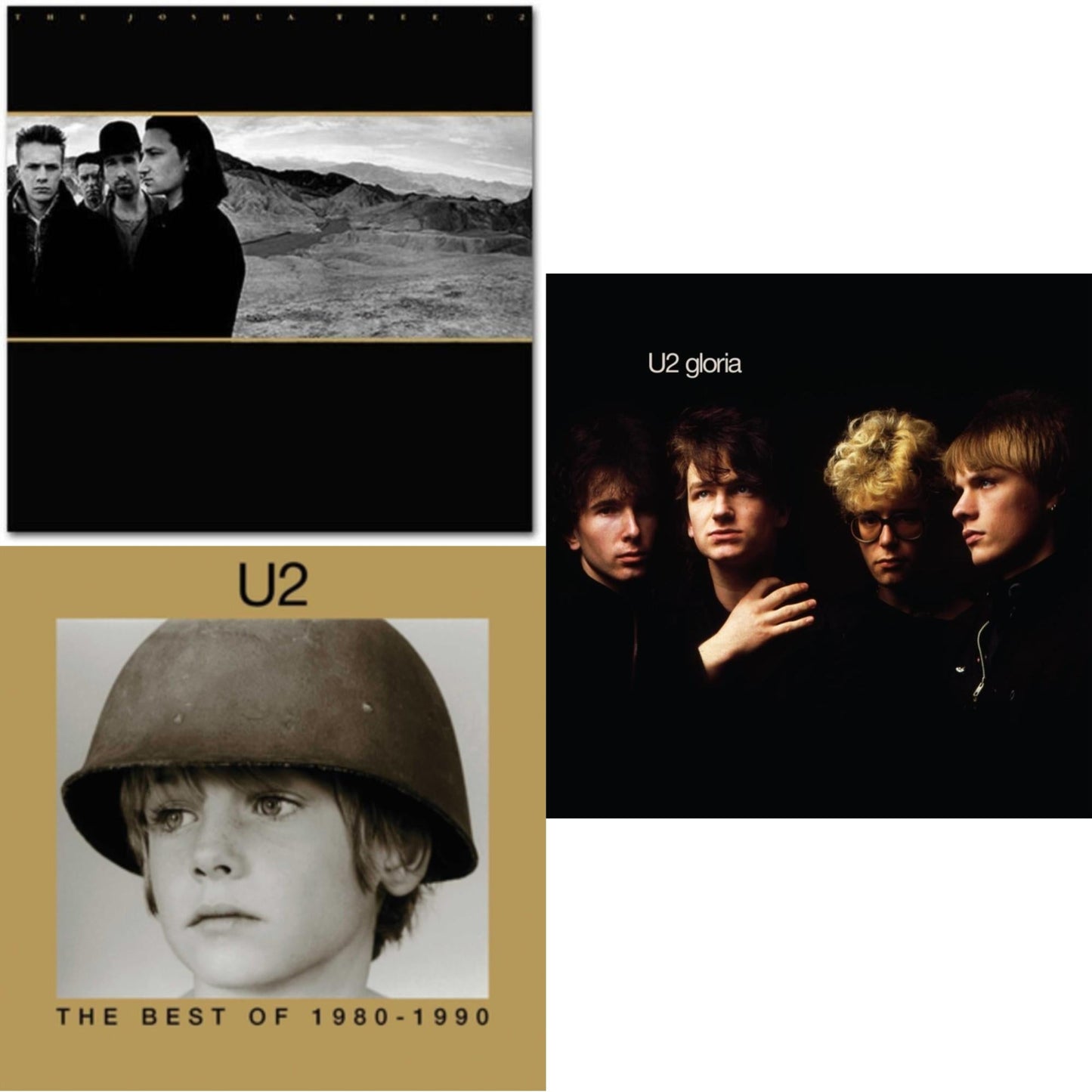 U2 - Gloria (40Th Anniversary/180G/Transparent Yellow LP Vinyl) & Joshua Tree & Best Of 1980-1990 (180G/2 LP)