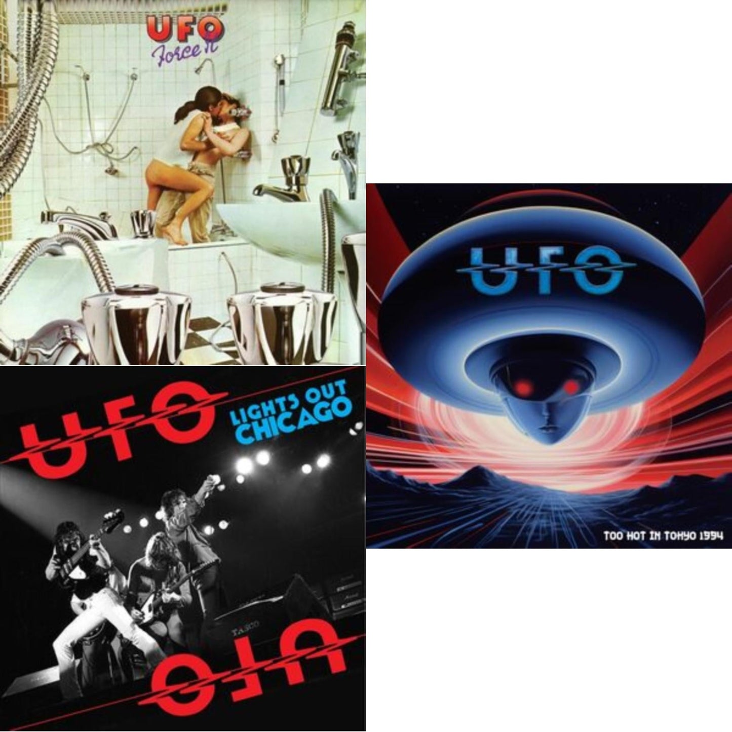 Ufo - Force It (Deluxe Edition) & Lights Out In Chicago (Red LP Vinyl) & Too Hot In Tokyo (Red Vinyl/2LP)