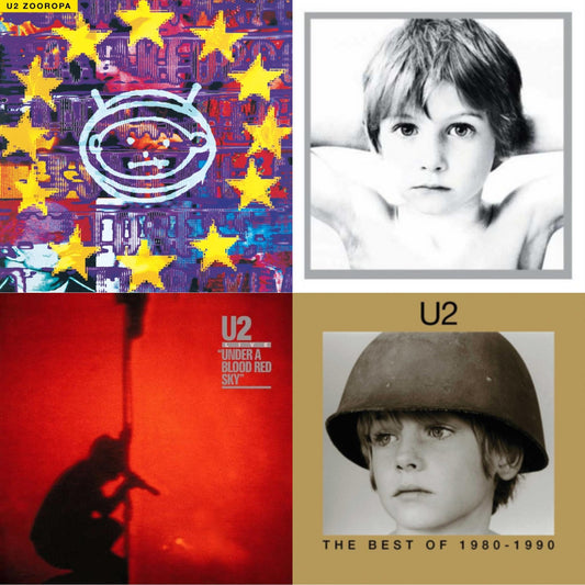 U2 - Zooropa (Transparent Yellow/2LP) & Boy & Under A Blood Red Sky & Best Of 1980-1990 (180G/2 LP)