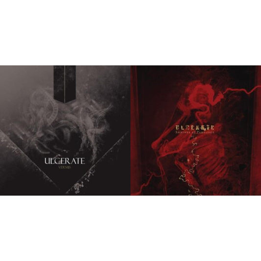 Ulcerate - Vermis (2LP/Clear, Black, Gold, Silver Splatter Vinyl/Clear, Black, Gold Smoke, Gold Splatter Vinyl) & Shrines Of Paralysis (Black Trans. Gold & Red Half & Half W/ Red, Gold & Black Splatter Vinyl/2LP)