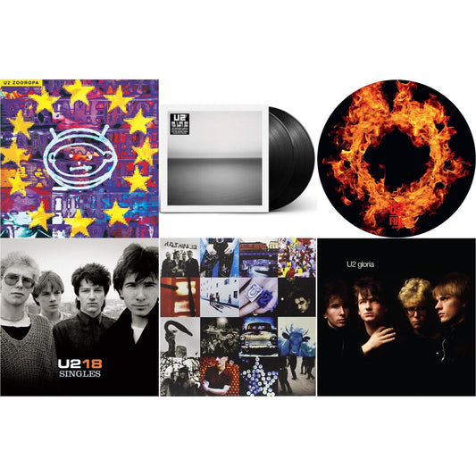 U2 - Fire (40Th Anniversary Edition/Picture Disc) & Gloria (40Th Anniversary/180G/Transparent Yellow LP Vinyl) & Zooropa (Transparent Yellow/2LP) & U218 Singles & Achtung Baby (180G/2 LP) & No Line On The Horizon (2 LP)