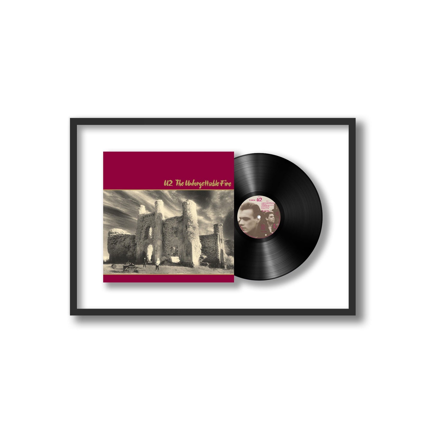 U2 The Unforgettable Fire Framed Vinyl Record