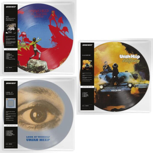 Uriah Heep - Salisbury (Picture Disc) & Look At Yourself & Magician's Birthday - LP Vinyl Bundle