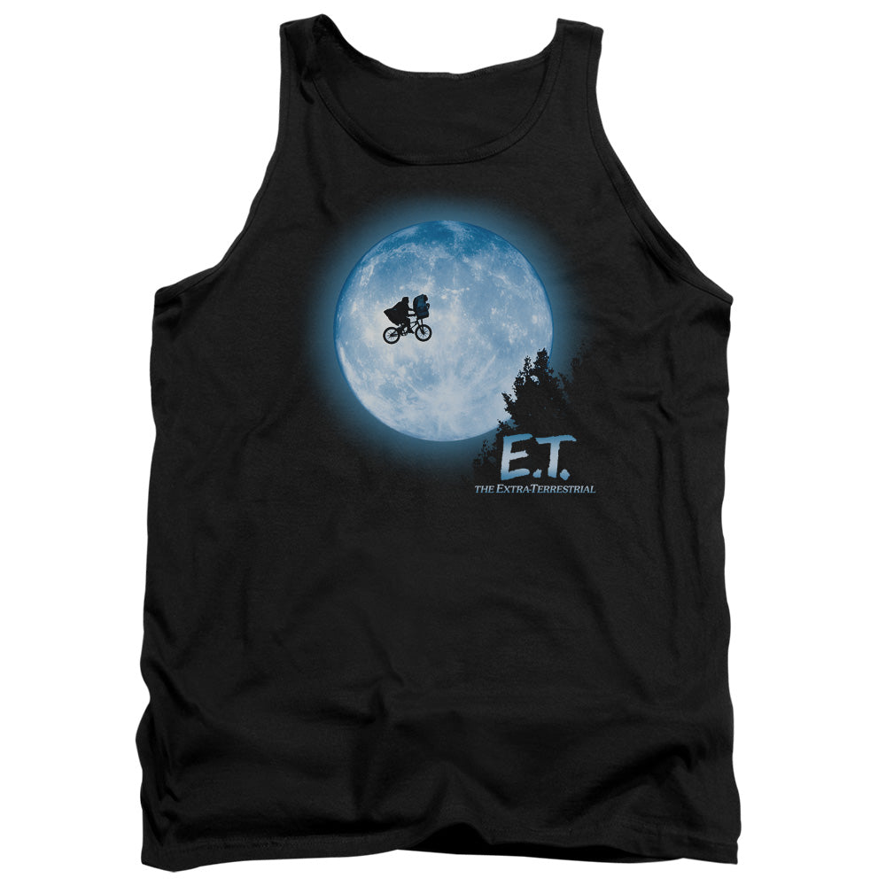Et Moon Scene Mens Tank Top Shirt Black Black Officially Licensed