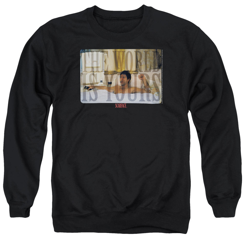 Scarface Bathtub Mens Crewneck Sweatshirt Black Officially Licensed