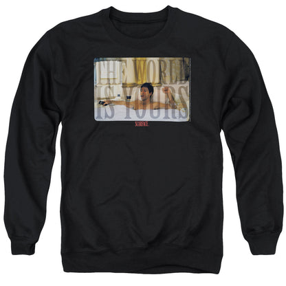 Scarface Bathtub Mens Crewneck Sweatshirt Black Officially Licensed