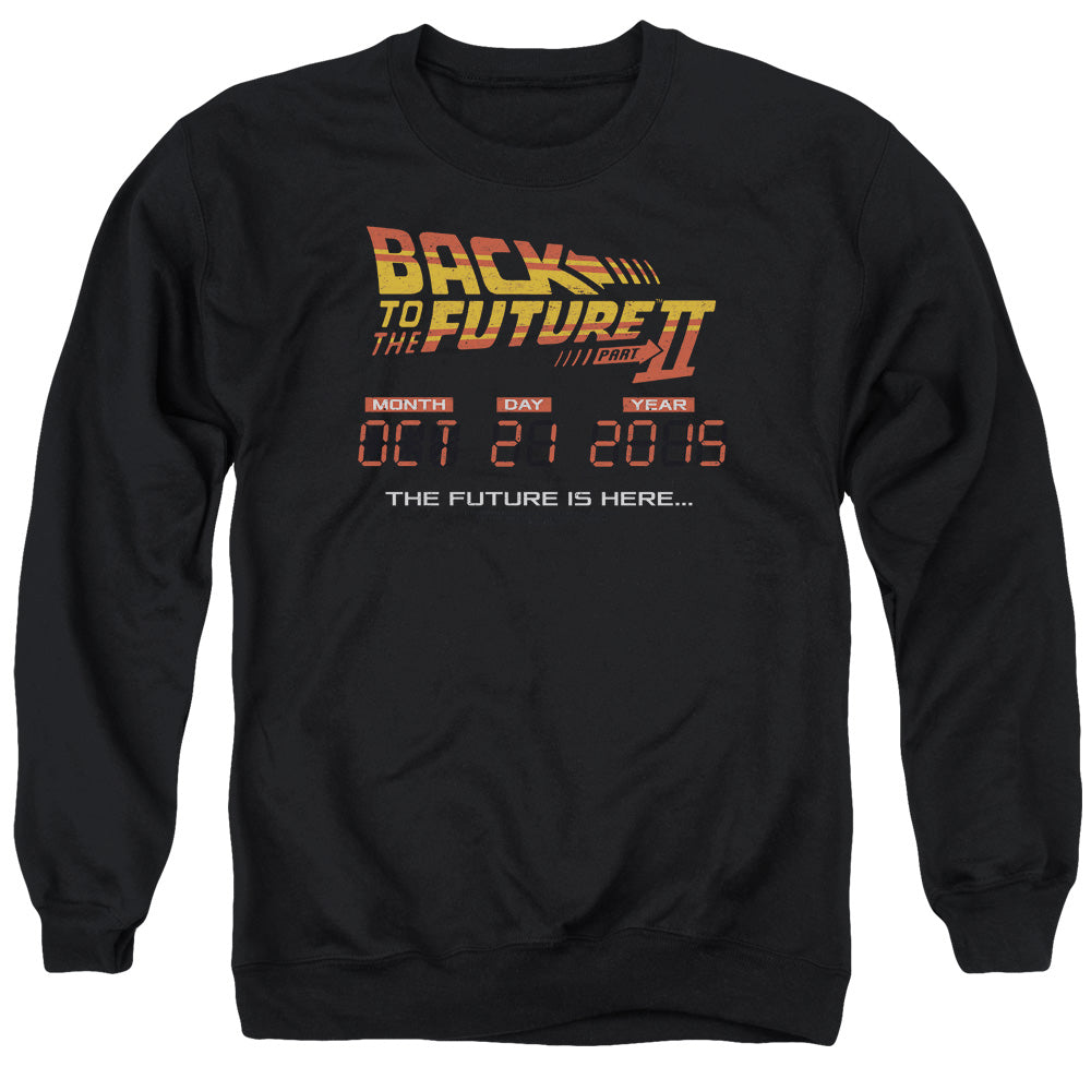 Back To The Future Ii Future Is Here Mens Crewneck Sweatshirt Black