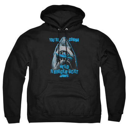 Jaws Boat In Mouth Mens Hoodie Black