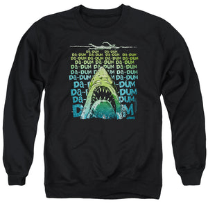 Jaws Da Dum Mens Crewneck Sweatshirt Black