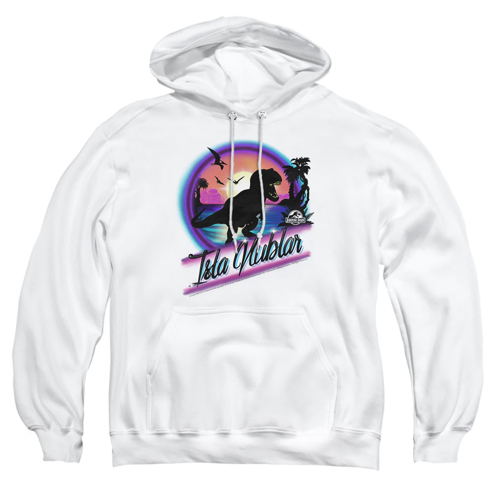 Jurassic Park Prehistoric Walk Mens Hoodie White