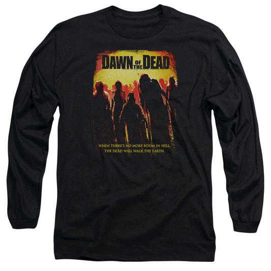 Dawn Of The Dead Title Mens Long Sleeve Shirt Black Black