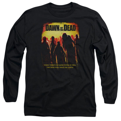 Dawn Of The Dead Title Mens Long Sleeve Shirt Black Officially Licensed Officially Licensed