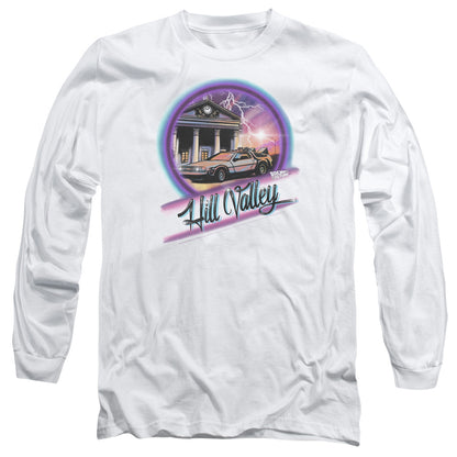Back To The Future Ride Mens Long Sleeve Shirt White Officially Licensed