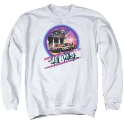 Back To The Future Ride Mens Crewneck Sweatshirt White Officially Licensed