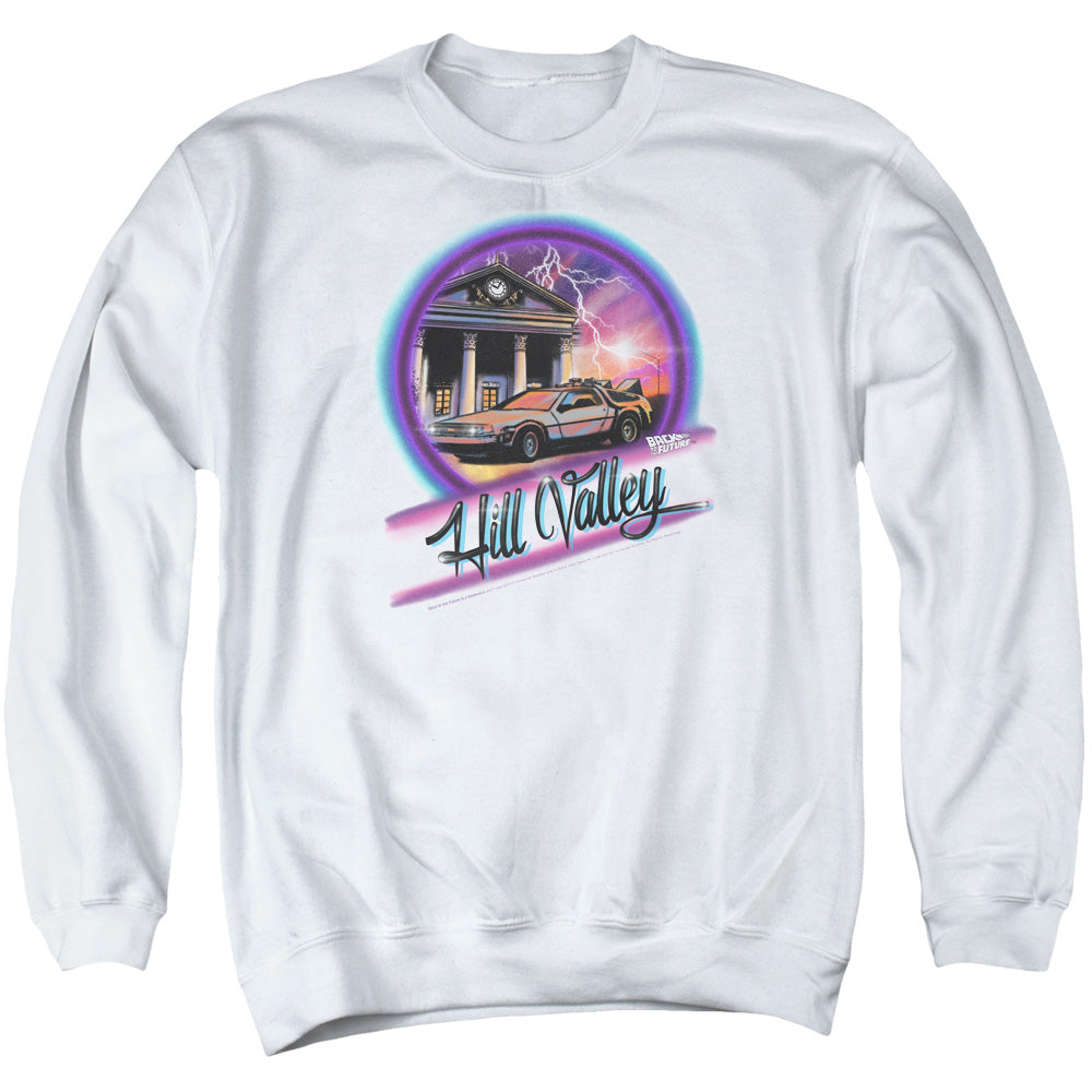 Back To The Future Ride Mens Crewneck Sweatshirt White Officially Licensed