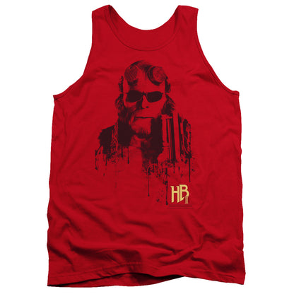 Hellboy Ii Splatter Gun Mens Tank Top Shirt Red