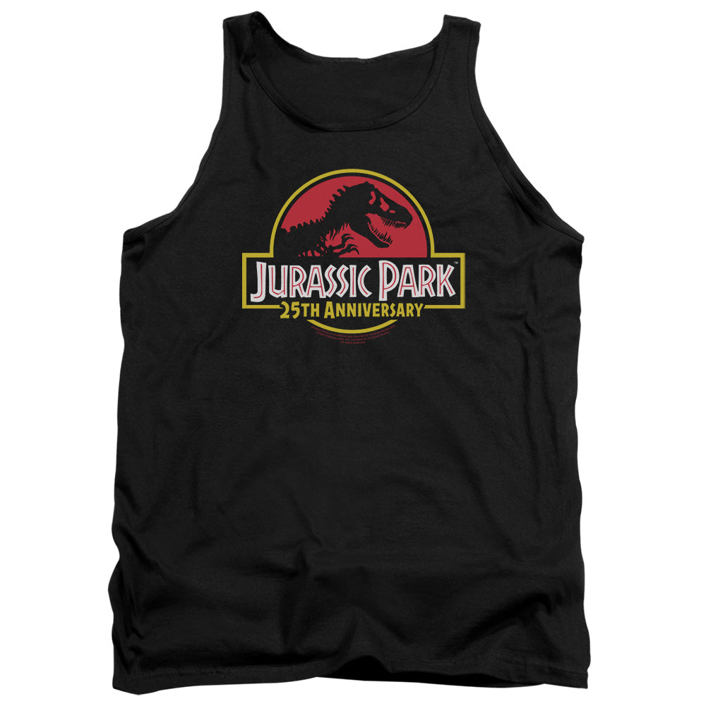 Jurassic Park 25Th Anniversary Logo Mens Tank Top Shirt Black Officially Licensed