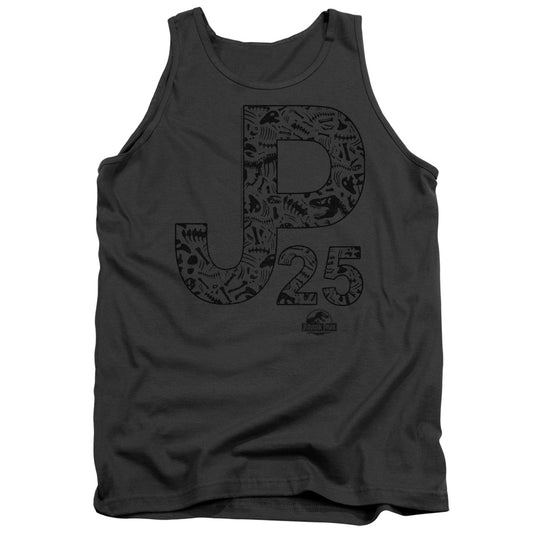 Jurassic Park Jp25 Mens Tank Top Shirt Charcoal