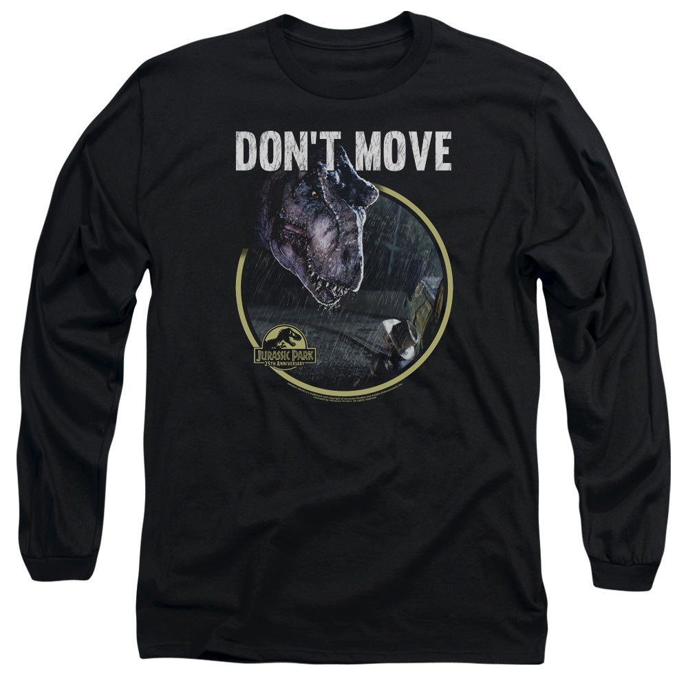 Jurassic Park Dont Move Mens Long Sleeve Shirt Black Officially Licensed
