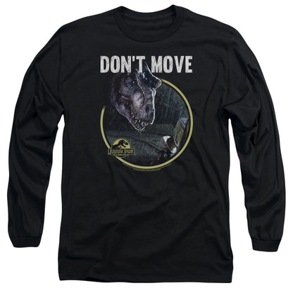 Jurassic Park Dont Move Mens Long Sleeve Shirt Black Officially Licensed