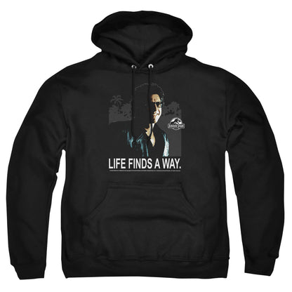Jurassic Park Life Finds A Way Mens Hoodie Black