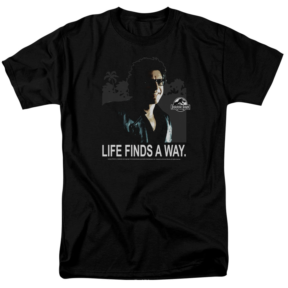 Jurassic Park Life Finds A Way Mens T Shirt Black