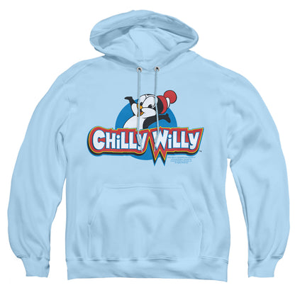 Chilly Willy Logo Mens Hoodie Light Blue Officially Licensed