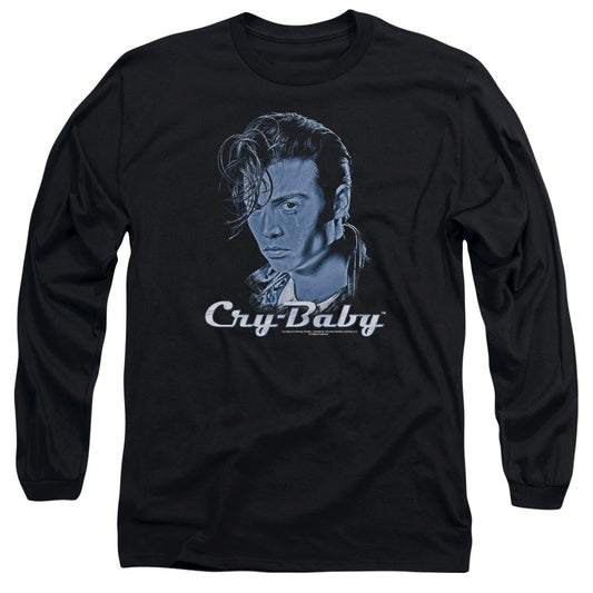 Cry Baby King Cry Baby Mens Long Sleeve Shirt Black Black Officially Licensed