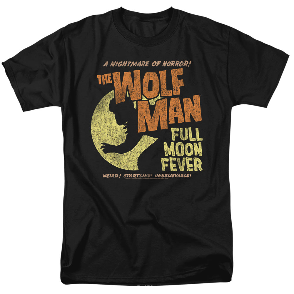 Universal Monsters Full Moon Fever Mens T Shirt Black Officially Licensed