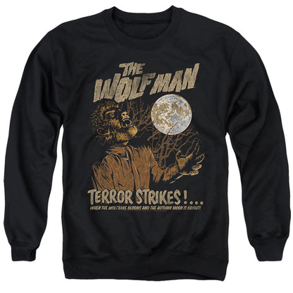 Universal Monsters Terror Strikes Mens Crewneck Sweatshirt Black Officially Licensed