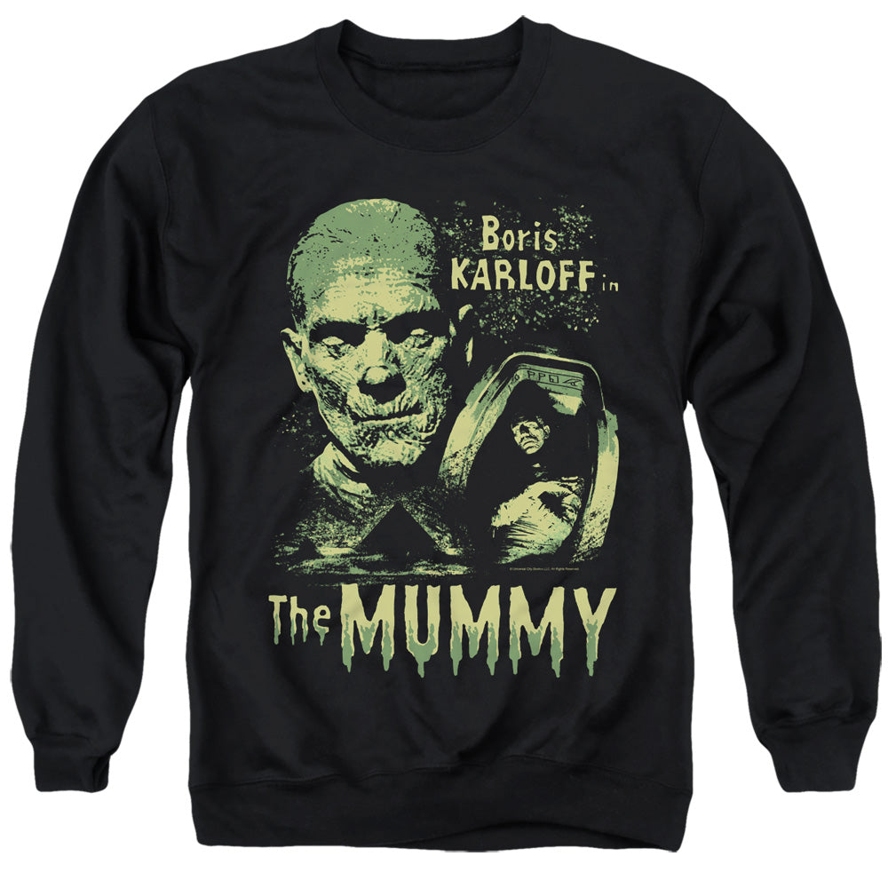 Universal Monsters The Mummy Mens Crewneck Sweatshirt Black Officially Licensed