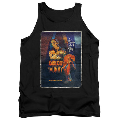 Universal Monsters Mummy One Sheet Mens Tank Top Shirt Black