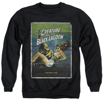 Universal Monsters Creature One Sheet Mens Crewneck Sweatshirt Black Officially Licensed