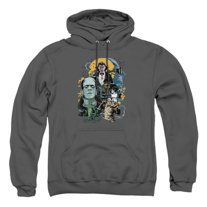 Universal Monsters Monster Mash Mens Hoodie Charcoal Officially Licensed