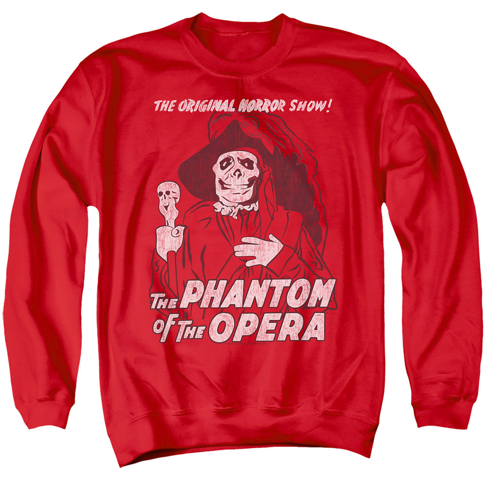 Universal Monsters The Phantom Mens Crewneck Sweatshirt Red Officially Licensed