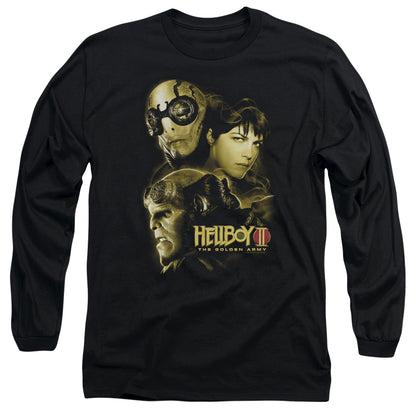 Hellboy Ii Ungodly Creatures Mens Long Sleeve Shirt Black Officially Licensed Officially Licensed