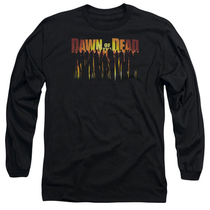 Dawn Of The Dead Walking Dead Mens Long Sleeve Shirt Black Officially Licensed Officially Licensed